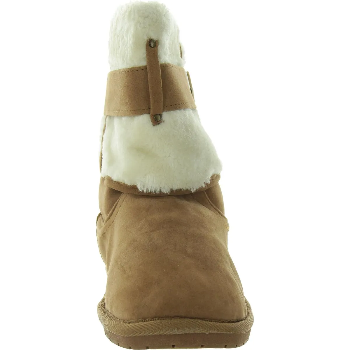 SGR Privy Womens Belted Faux Fur Shearling Boots