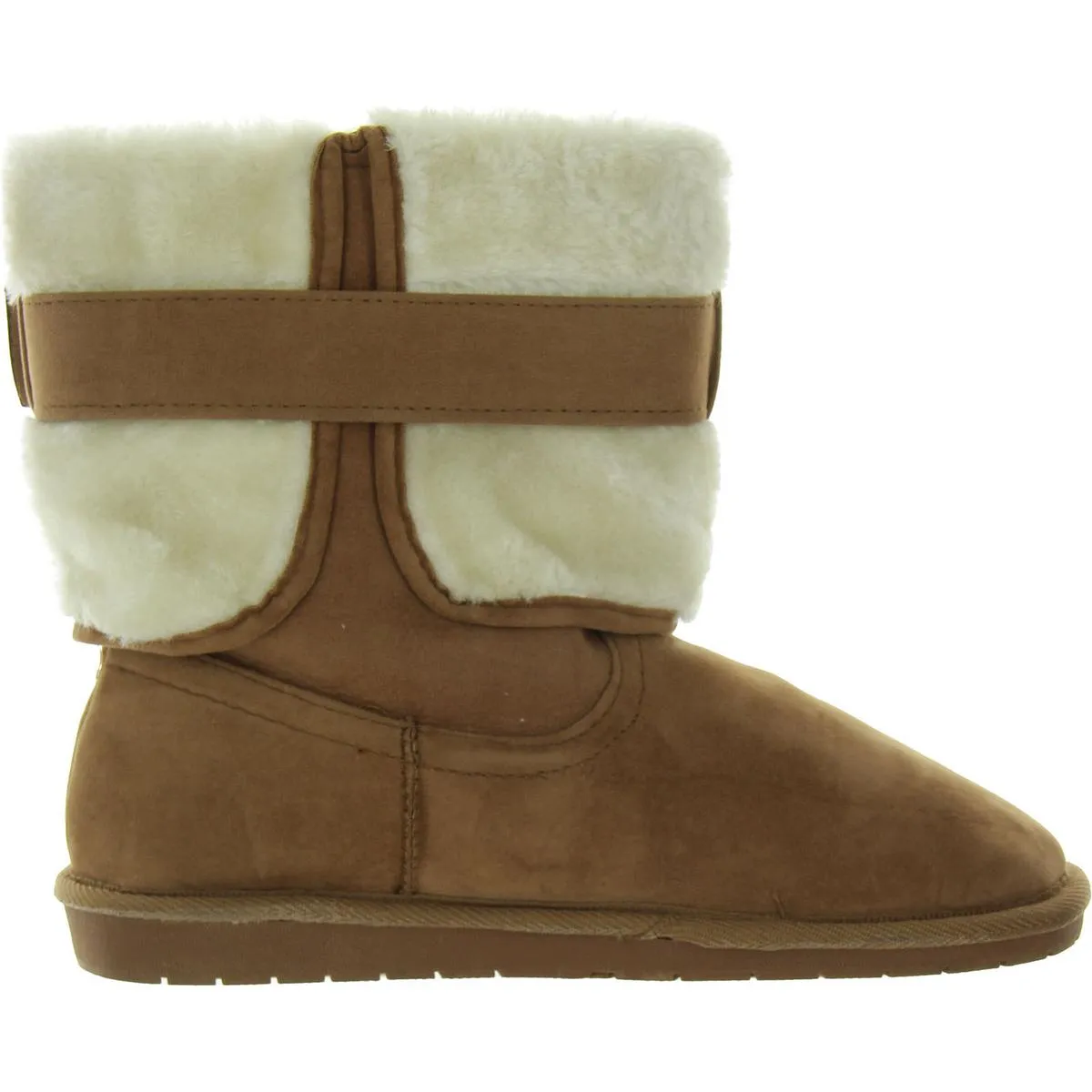 SGR Privy Womens Belted Faux Fur Shearling Boots