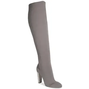 Simone Womens Stretch Knit Over-The-Knee Boots