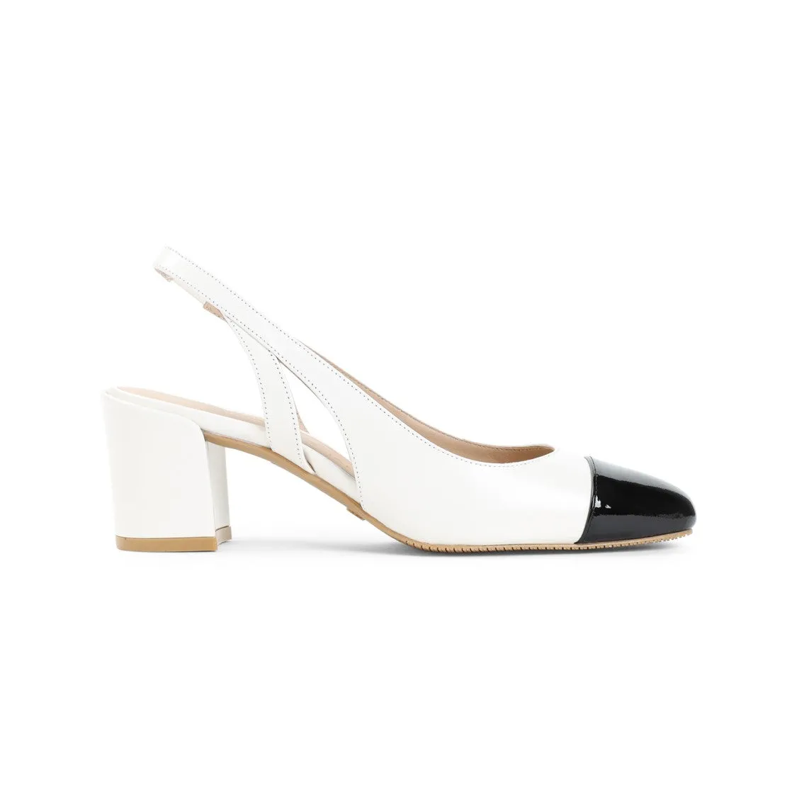 Sleek 50 White Nappa Leather Sandals