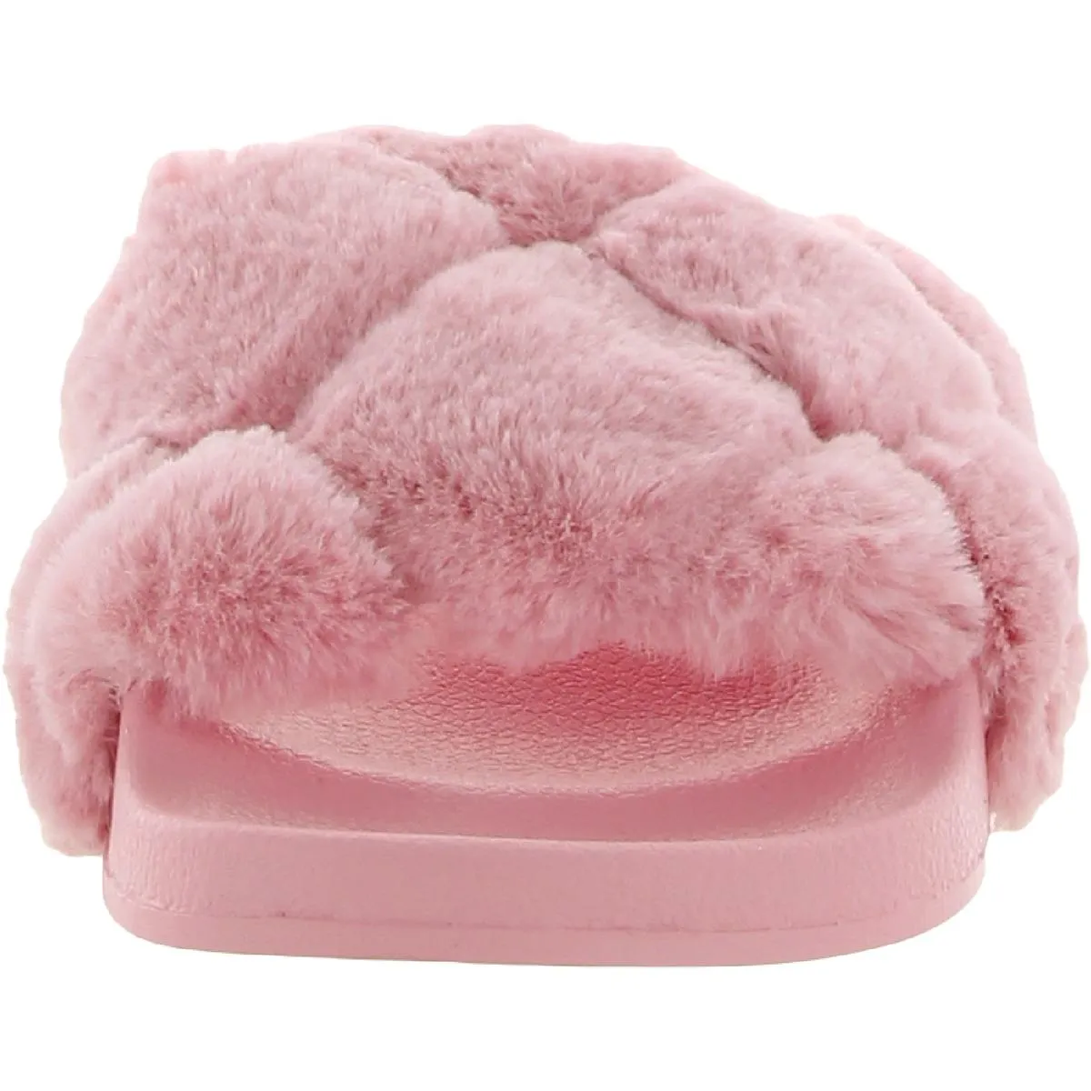 Snooze Womens Faux Fur Slip On Pool Slides
