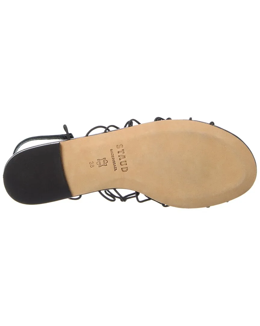 STAUD Gio Knot Leather Sandal