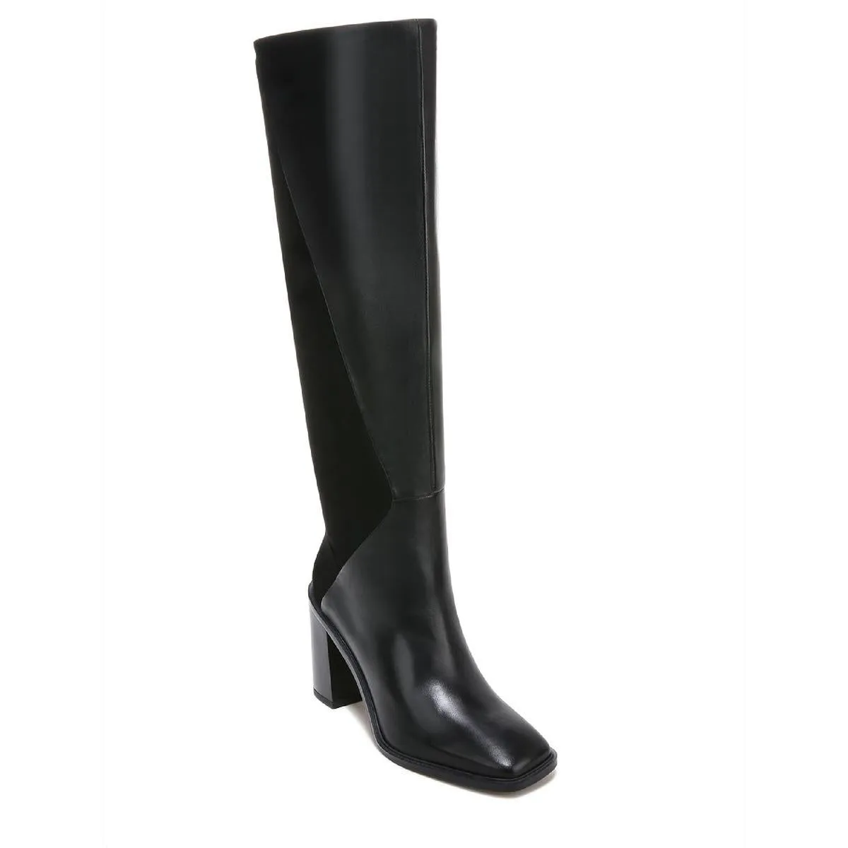 Stevie Womens Leather Square Toe Knee-High Boots
