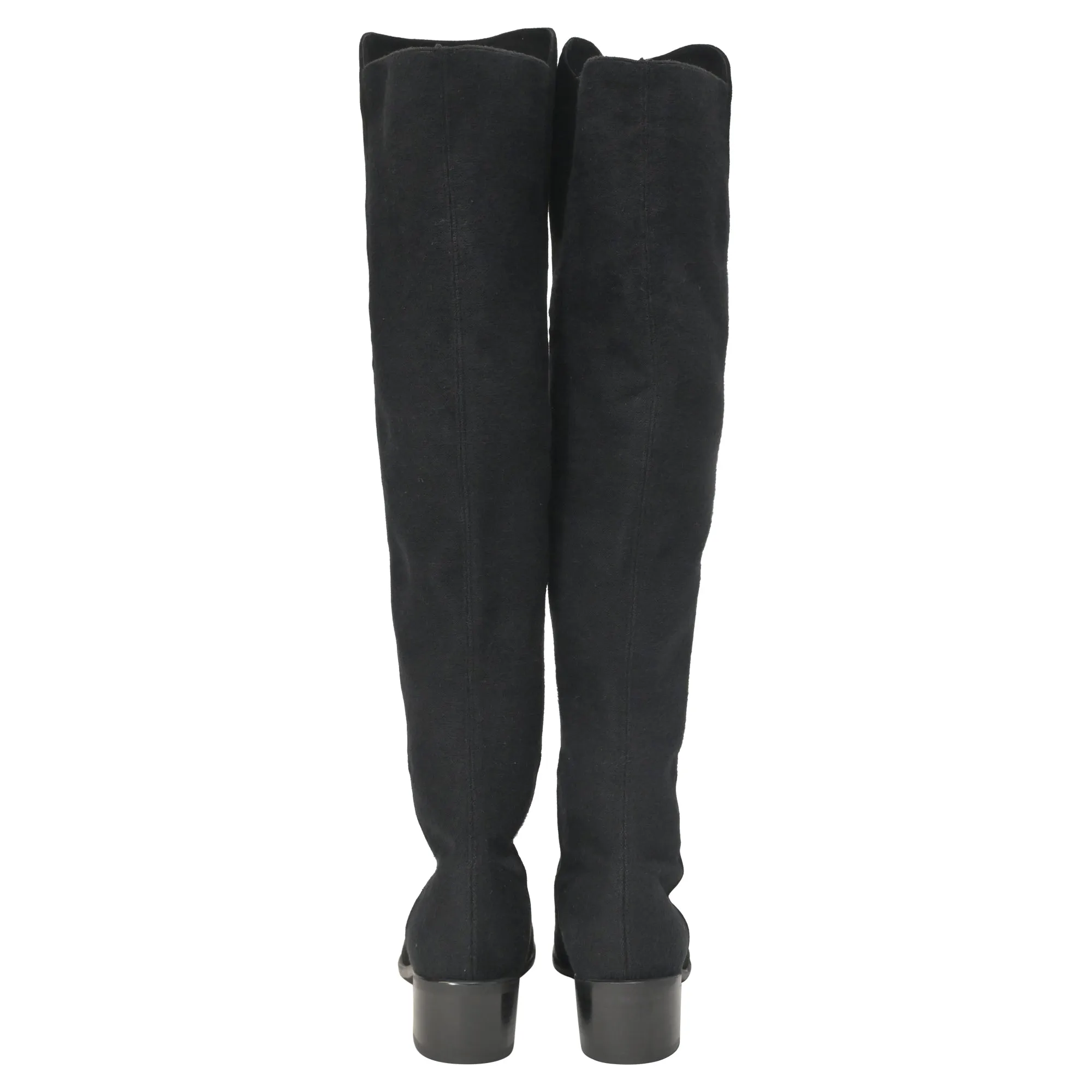 Stuart Weitzman Tia Over-The-Knee Boots in Black Suede