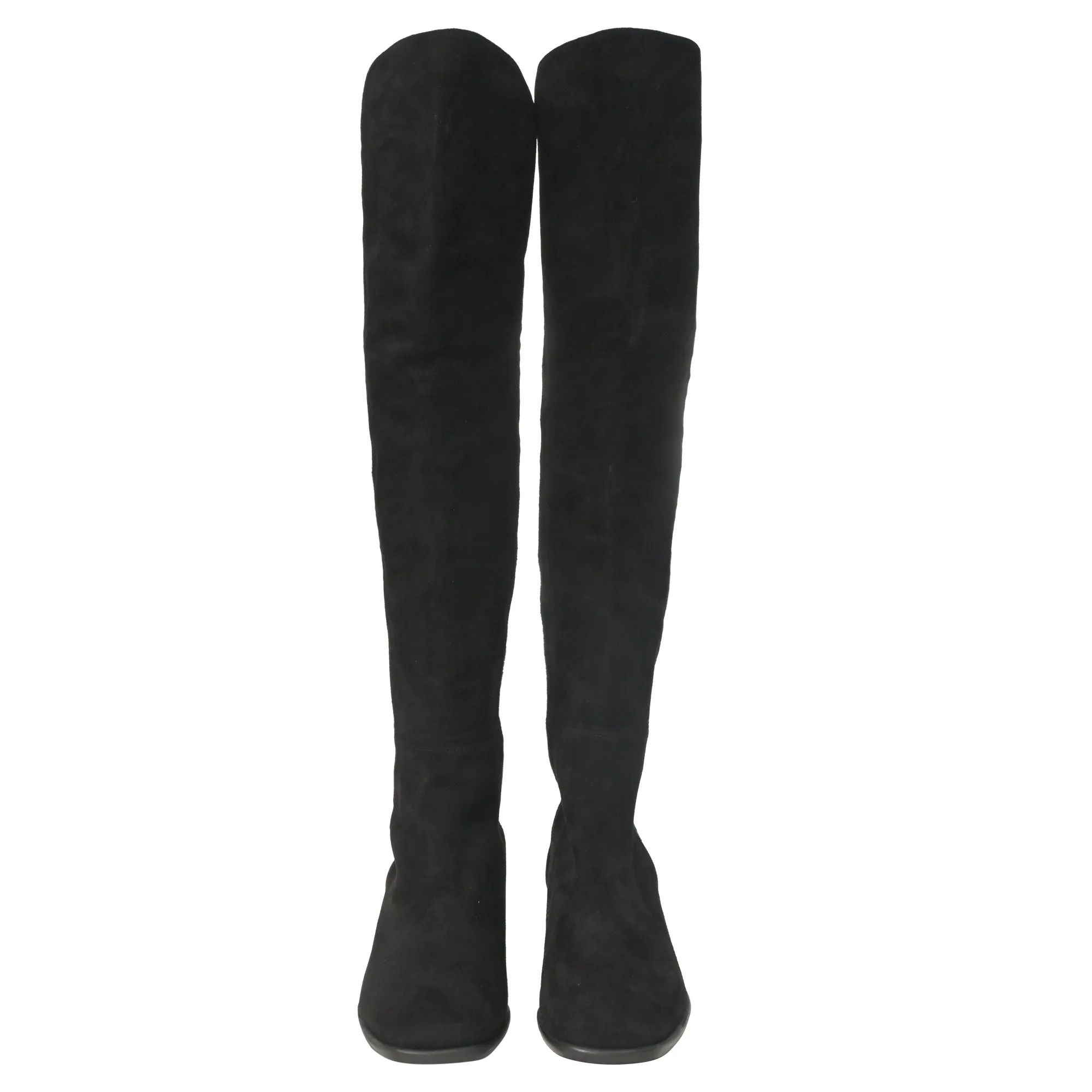 Stuart Weitzman Tia Over-The-Knee Boots in Black Suede