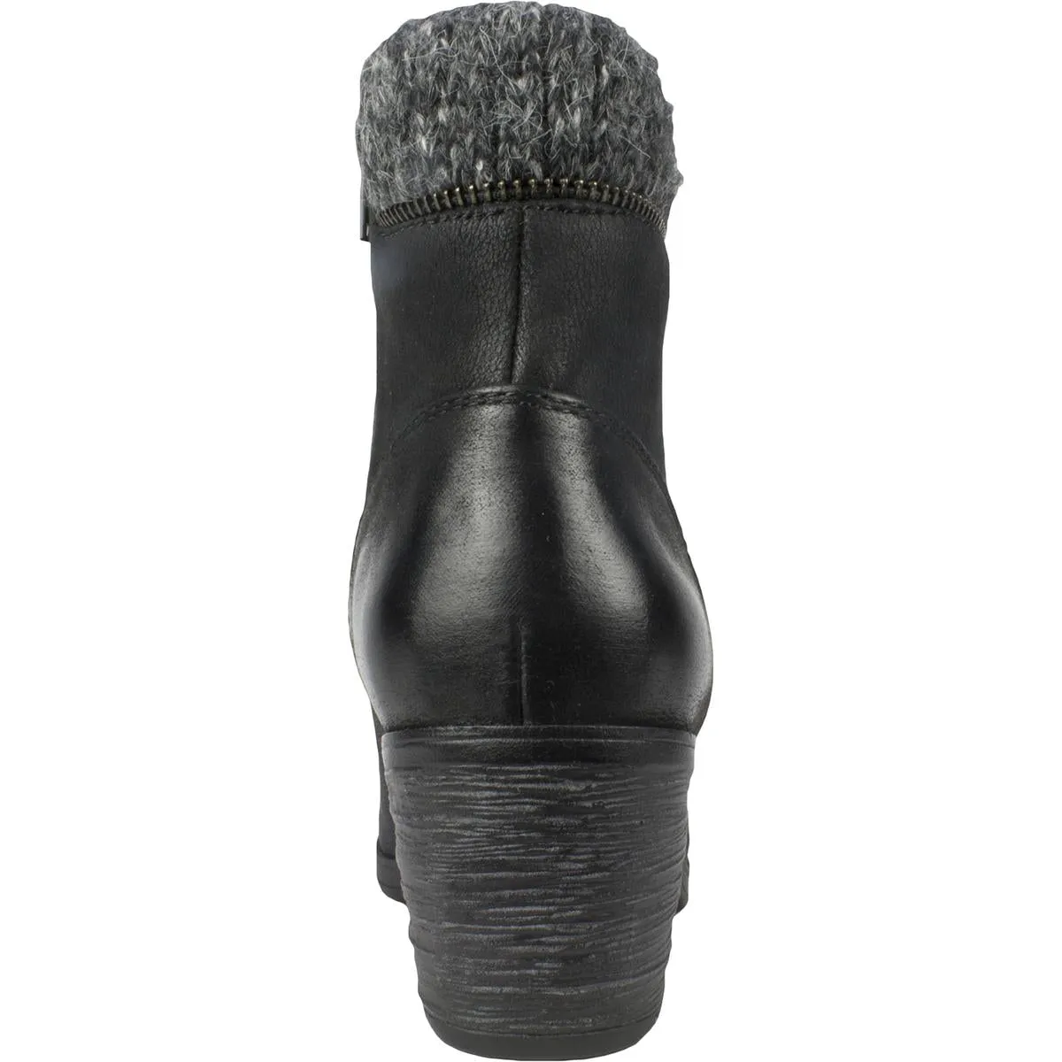 Stuart Womens Zipper Faux Leather Ankle Boots