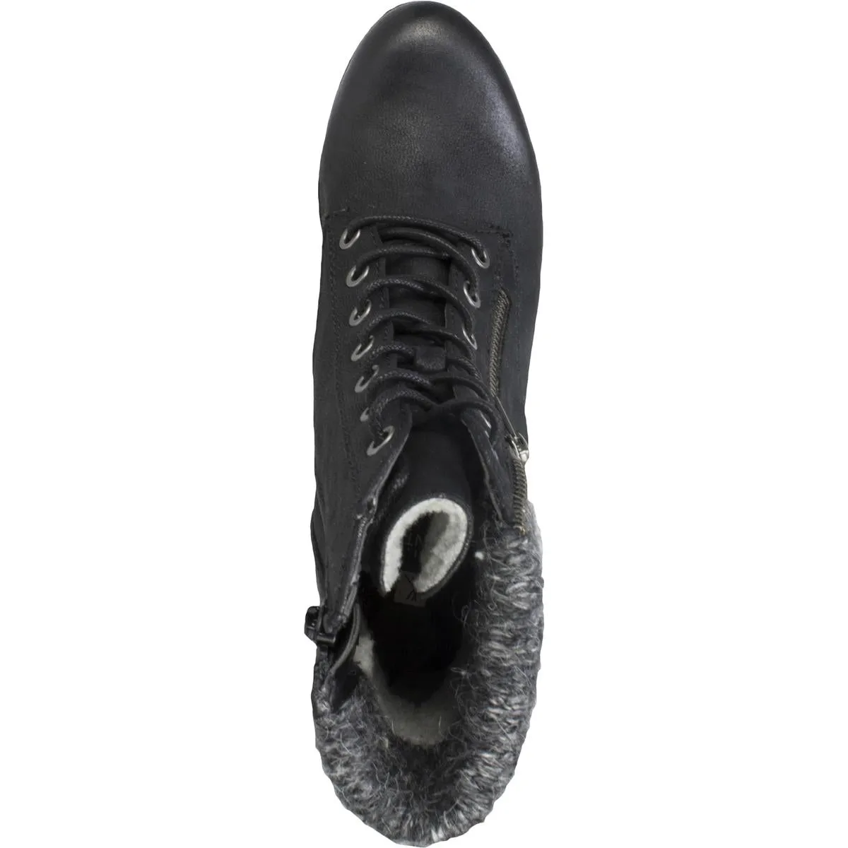 Stuart Womens Zipper Faux Leather Ankle Boots
