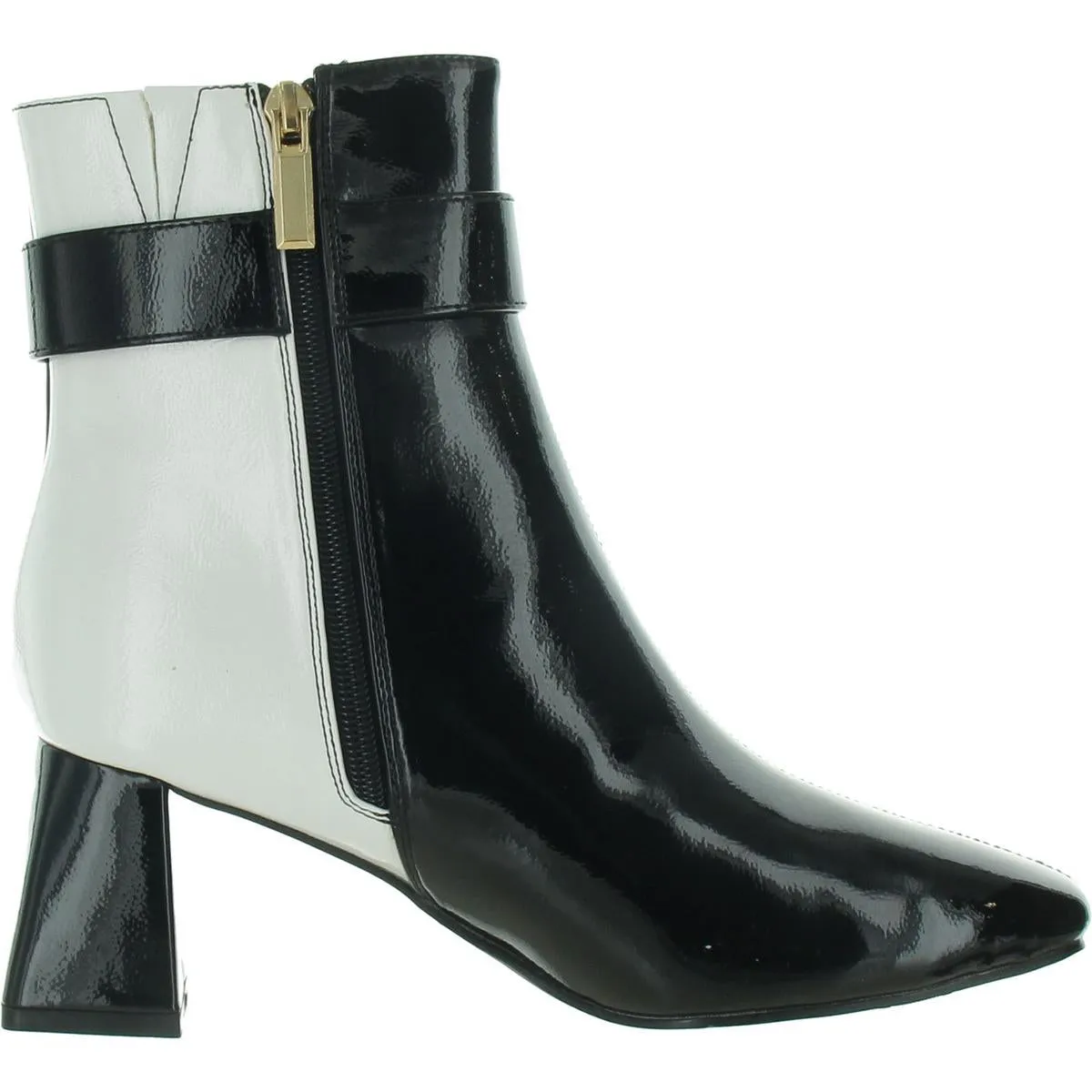 Sydney Womens Buckle Faux Leather Ankle Boots