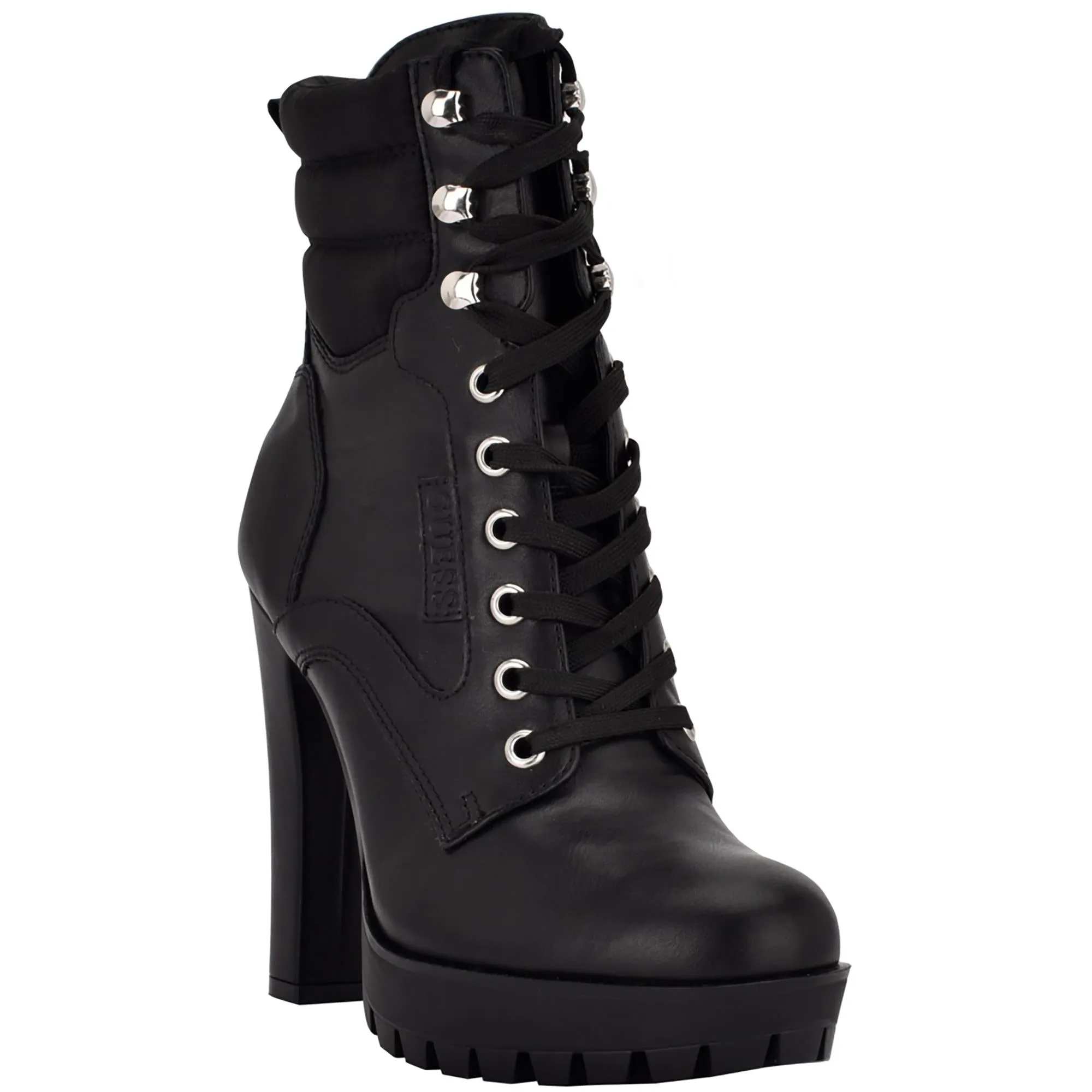Talore  Womens Faux Leather Lux Sole Combat & Lace-Up Boots