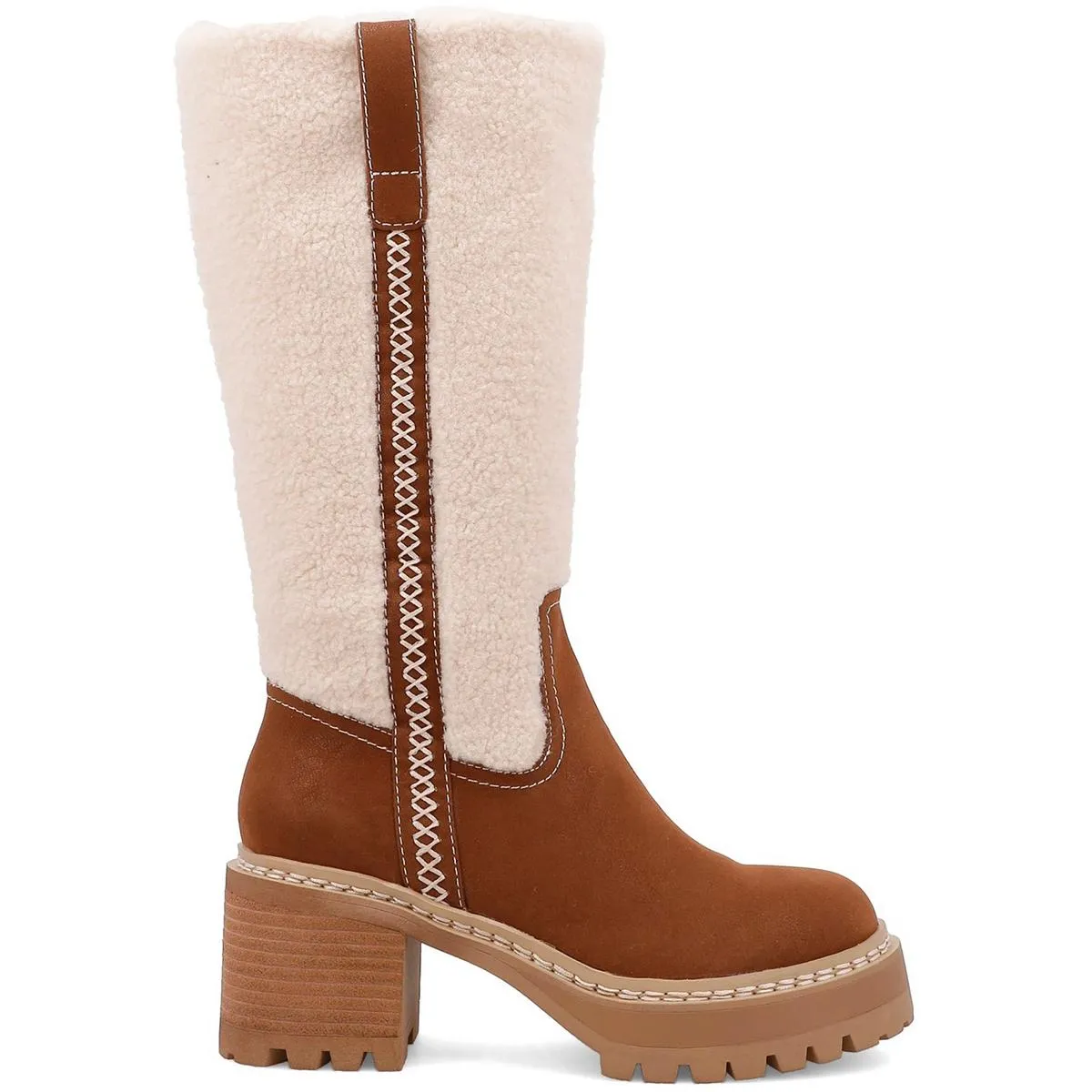 TEIRSON Womens Zipper Manmade Winter & Snow Boots