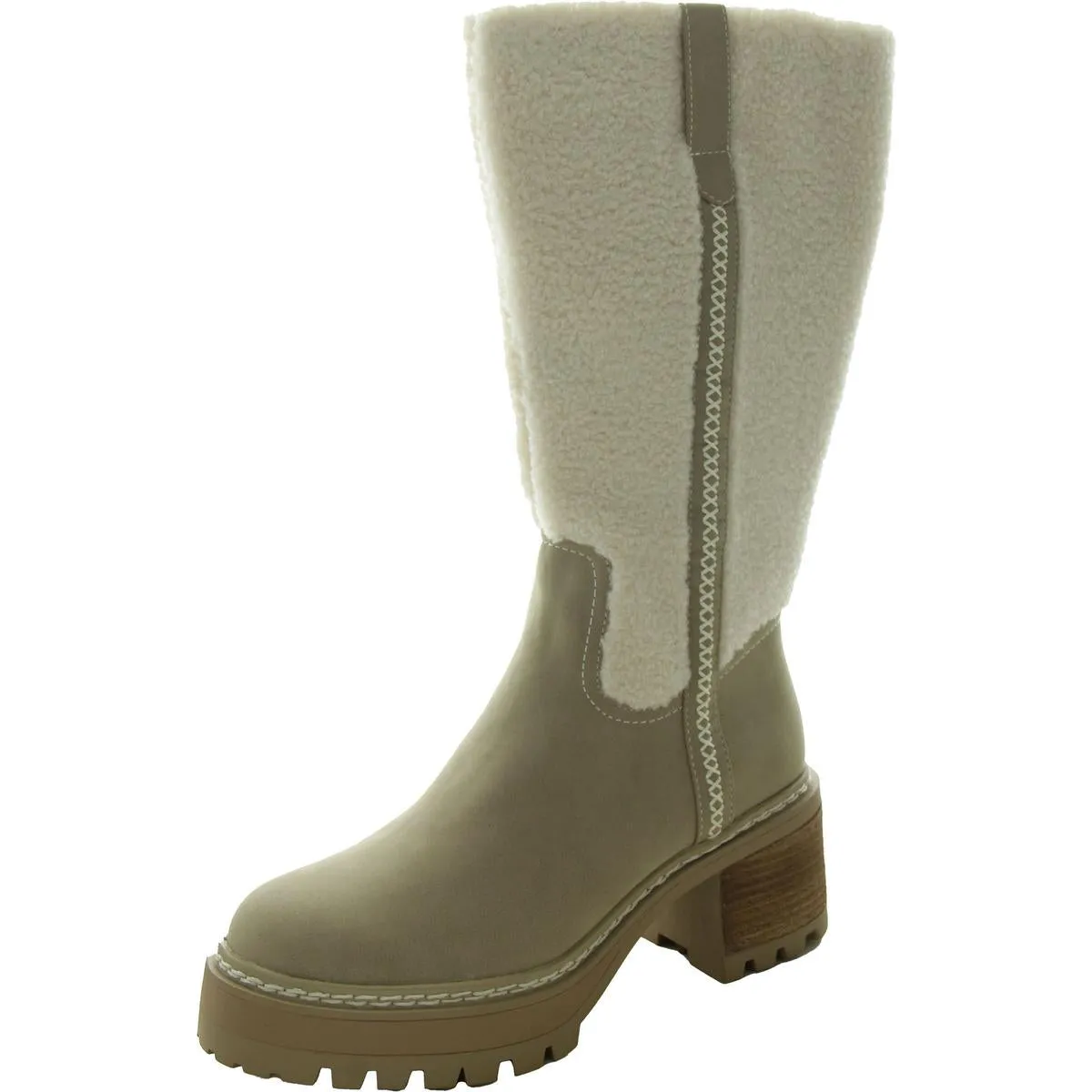 TEIRSON Womens Zipper Manmade Winter & Snow Boots