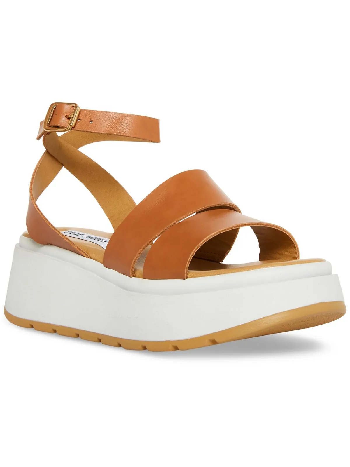 Tenys Womens Leather Ankle Strap Platform Sandals