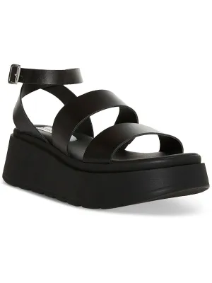 Tenys Womens Leather Ankle Strap Platform Sandals