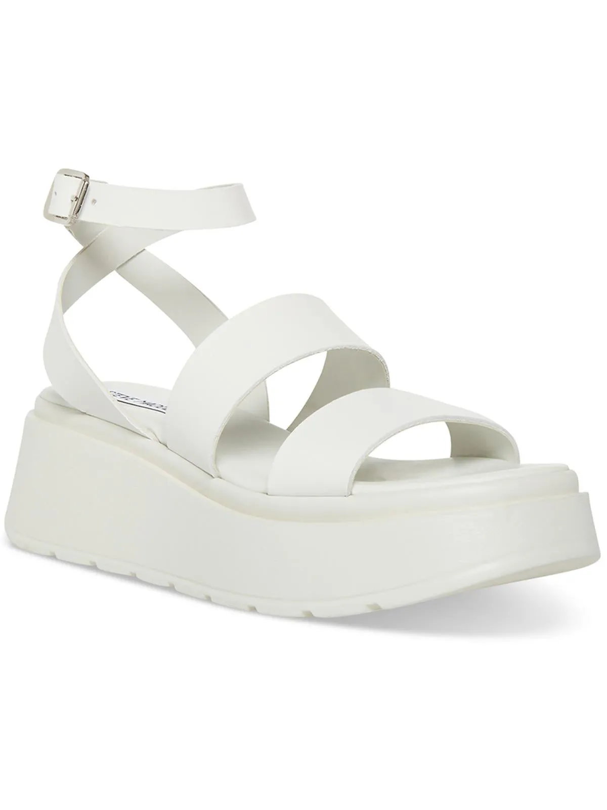 Tenys Womens Leather Ankle Strap Platform Sandals