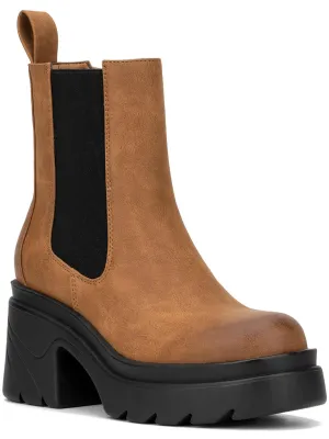 TESSA Womens Round Toe Casual Ankle Boots