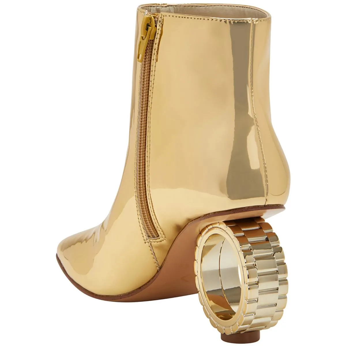 The Linksy Bootie Womens Patent Zipper Booties