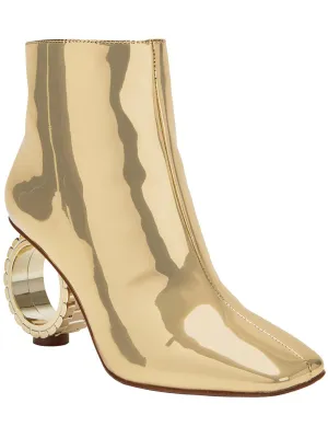 The Linksy Bootie Womens Patent Zipper Booties
