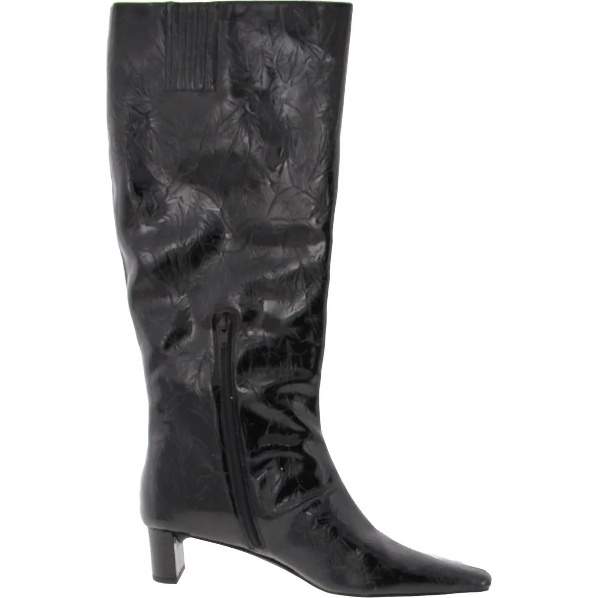 The Wandering Womens Zipper Faux Leather Knee-High Boots