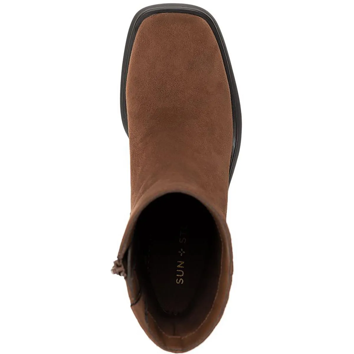 TIANNAA Womens Faux Suede Round toe Booties