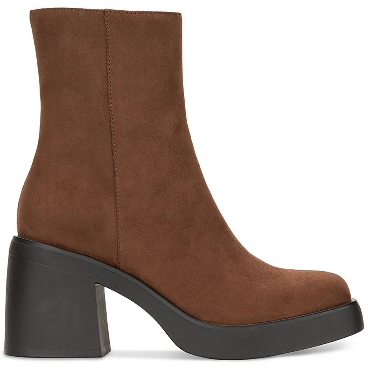 TIANNAA Womens Faux Suede Round toe Booties