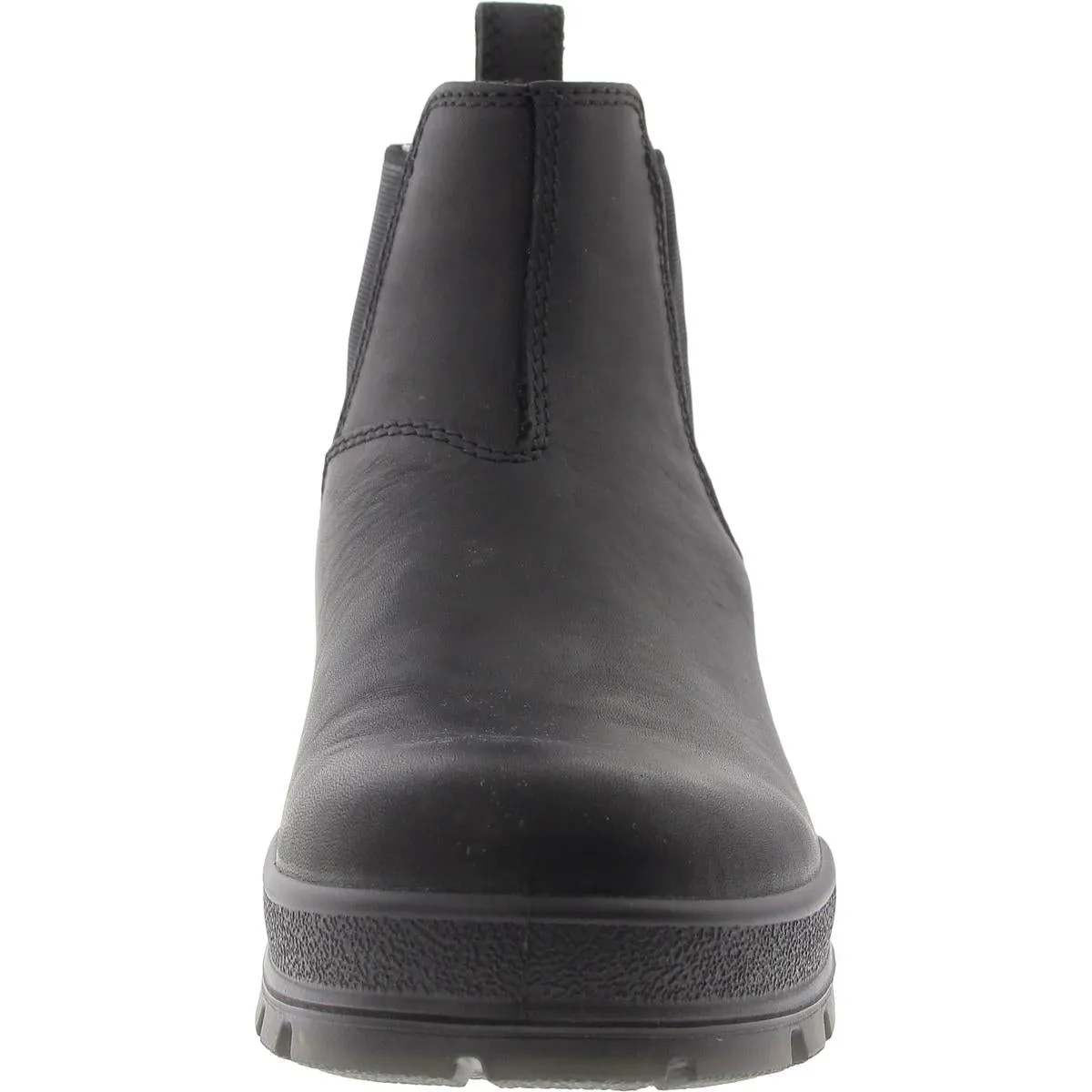 Track 25 Womens Mixed Media Leather Chelsea Boots