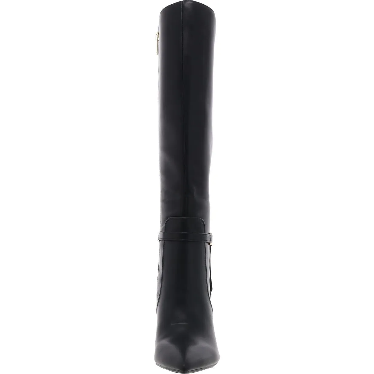 TWJullie Womens Solid Faux Leather Knee-High Boots