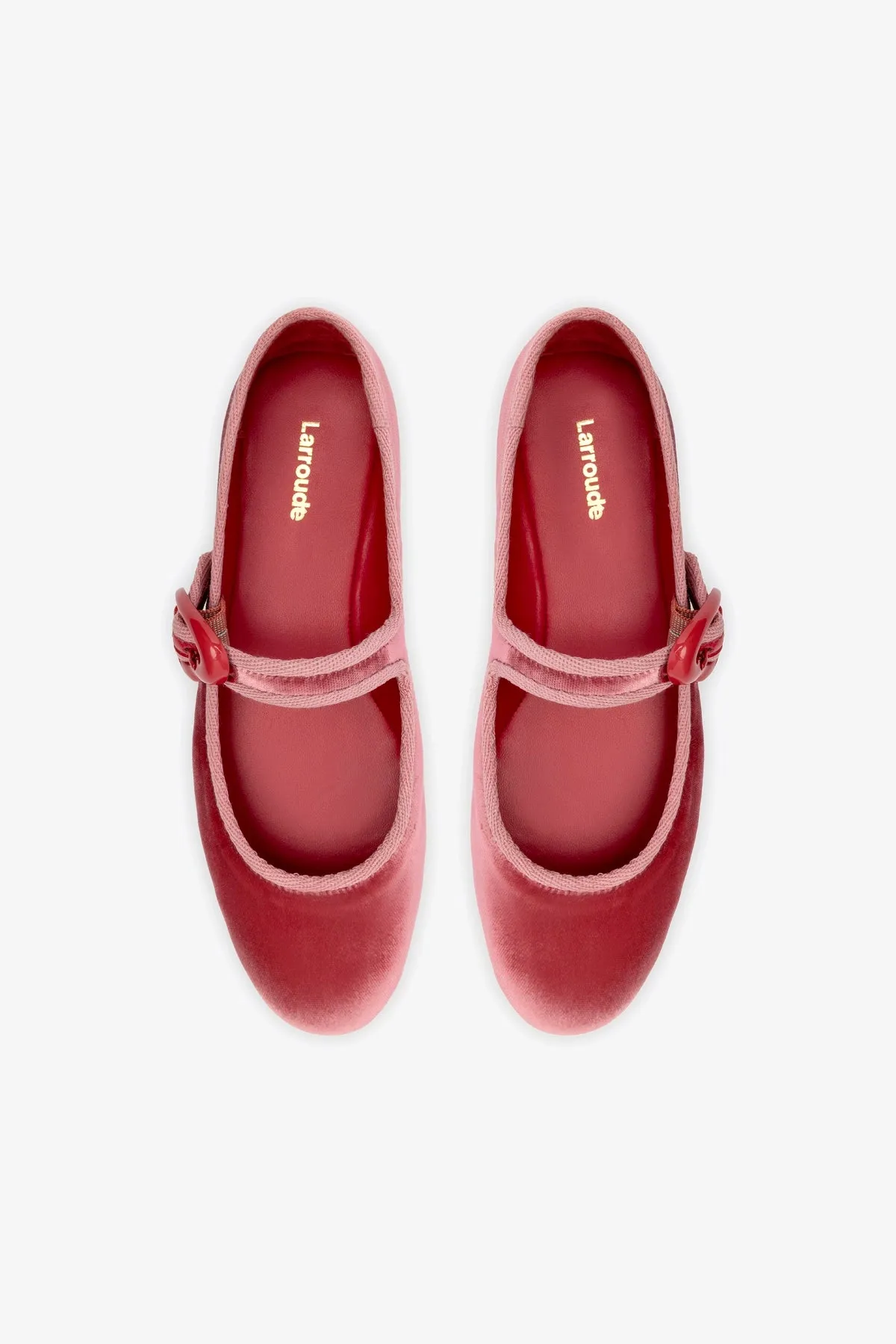Verona Ballet Flat In Lampone Velvet
