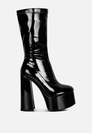 vinkele block heeled ankle boot