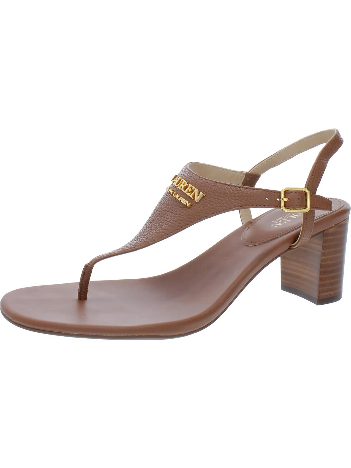 Westcott Womens Pebbled Leather Logo Thong Sandals