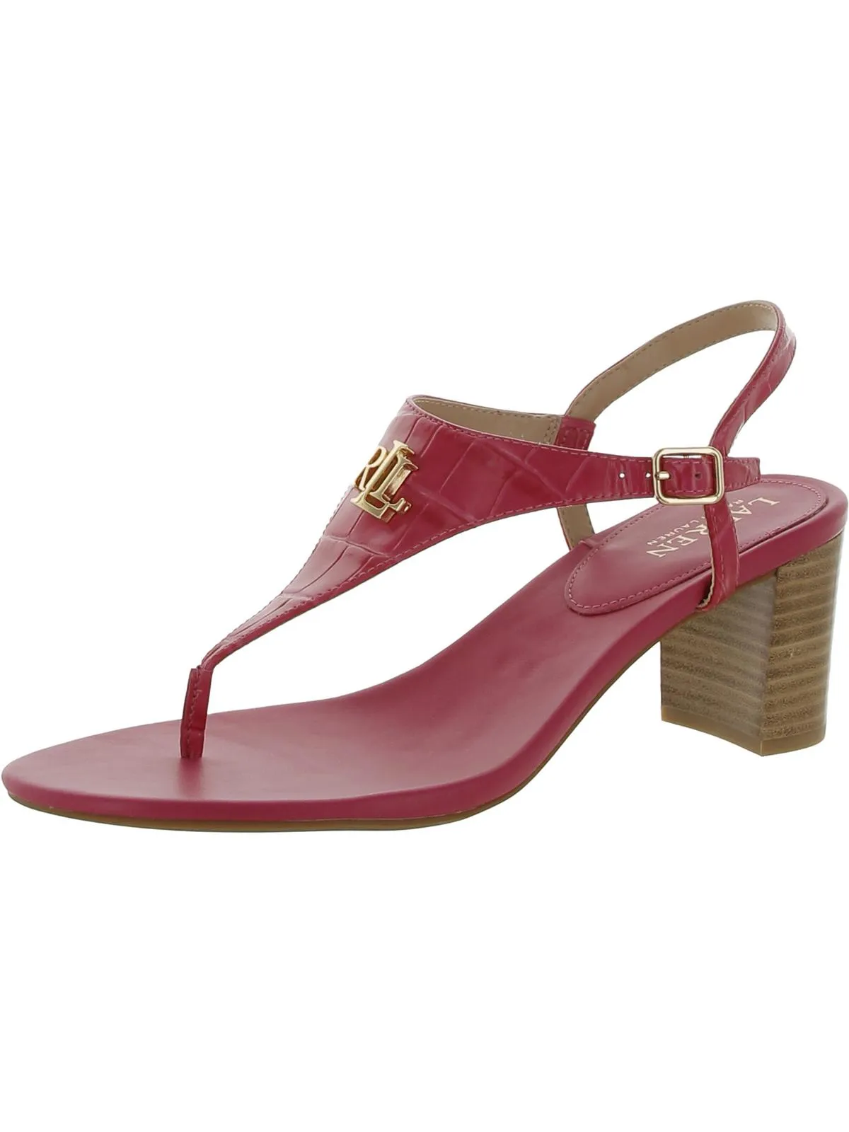 Westcott Womens Pebbled Leather Logo Thong Sandals