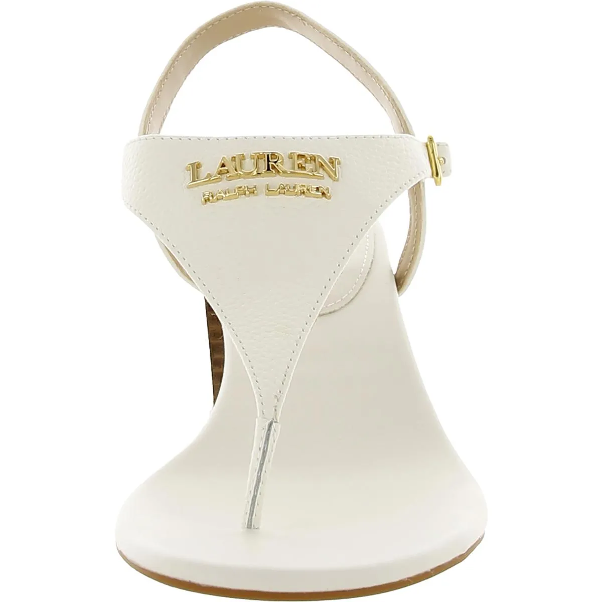 Westcott Womens Pebbled Leather Logo Thong Sandals