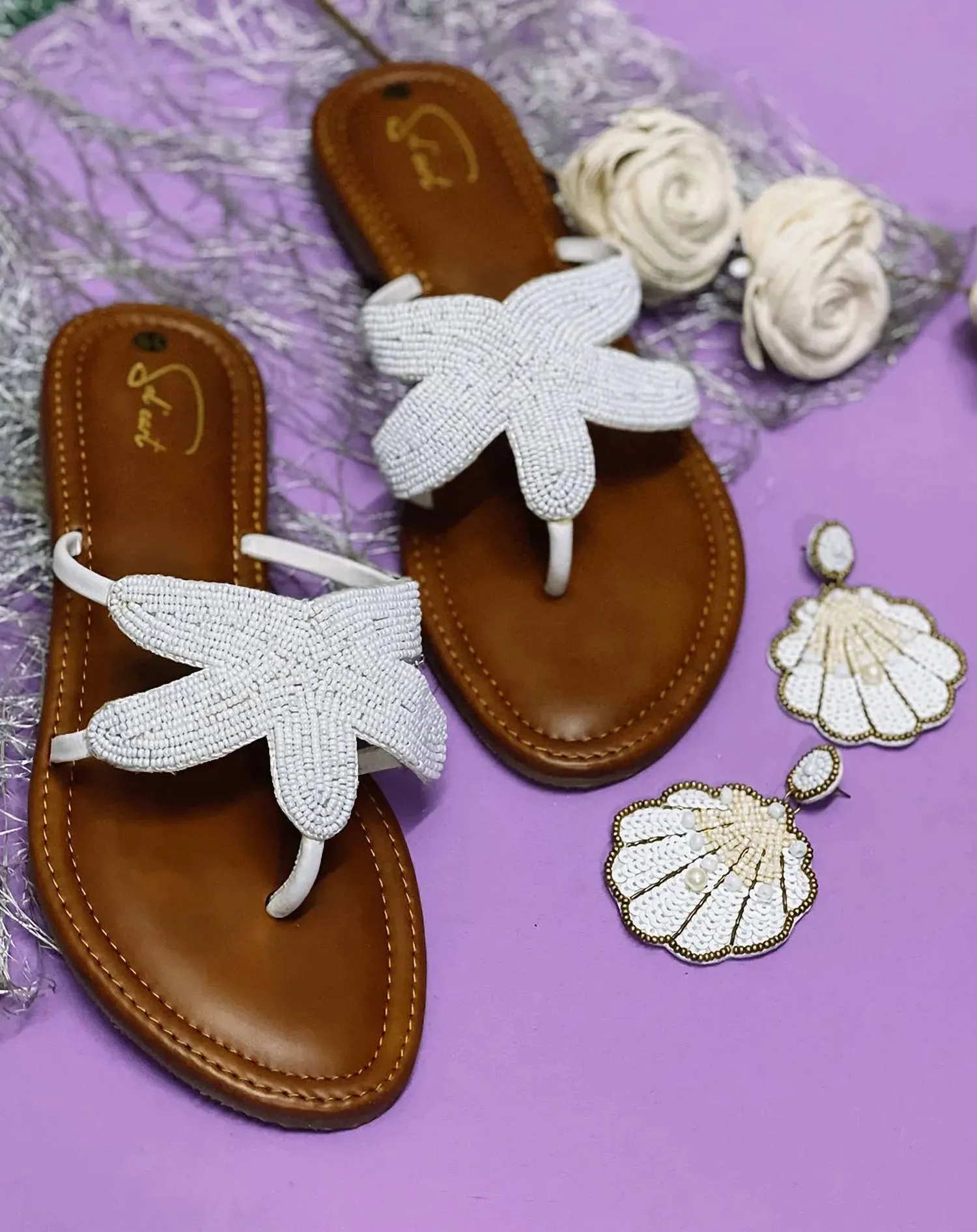 Women Starfish Sandal In White