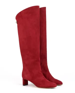 Women's Adry Mid Heel Boots In Burgundy
