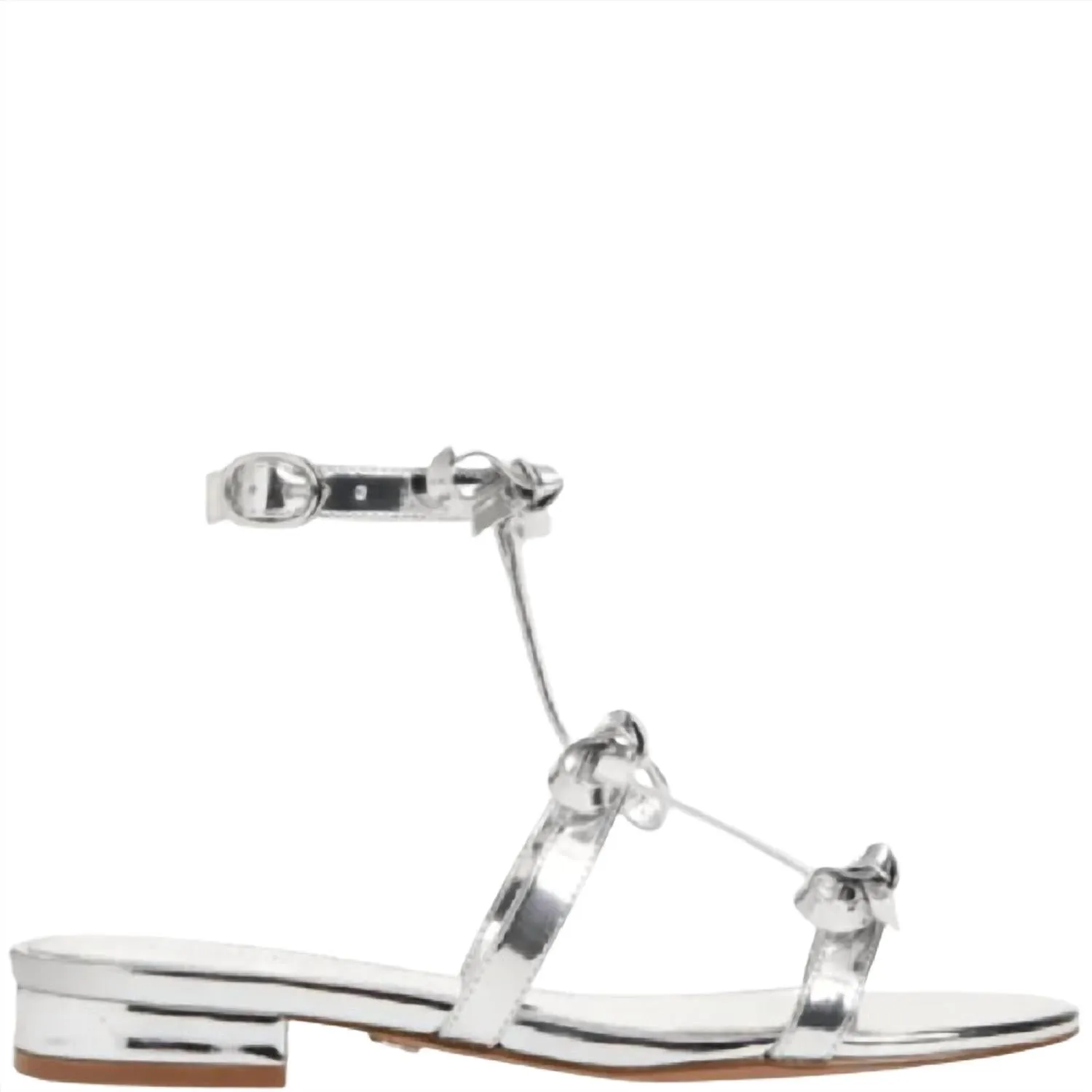 Women's Anna Strappy Sandal In Silver Metallic
