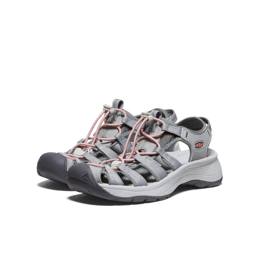 Women's Astoria West Sandal  |  Grey/Coral