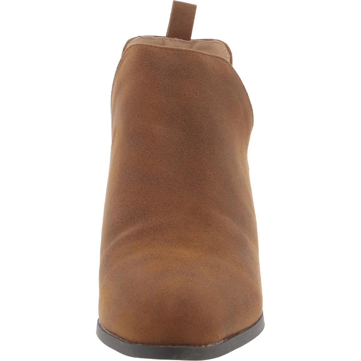 Womens Block Heel Faux Suede Mid-Calf Boots
