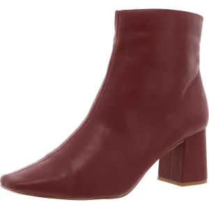 Womens Block Heel Man Made Ankle Boots