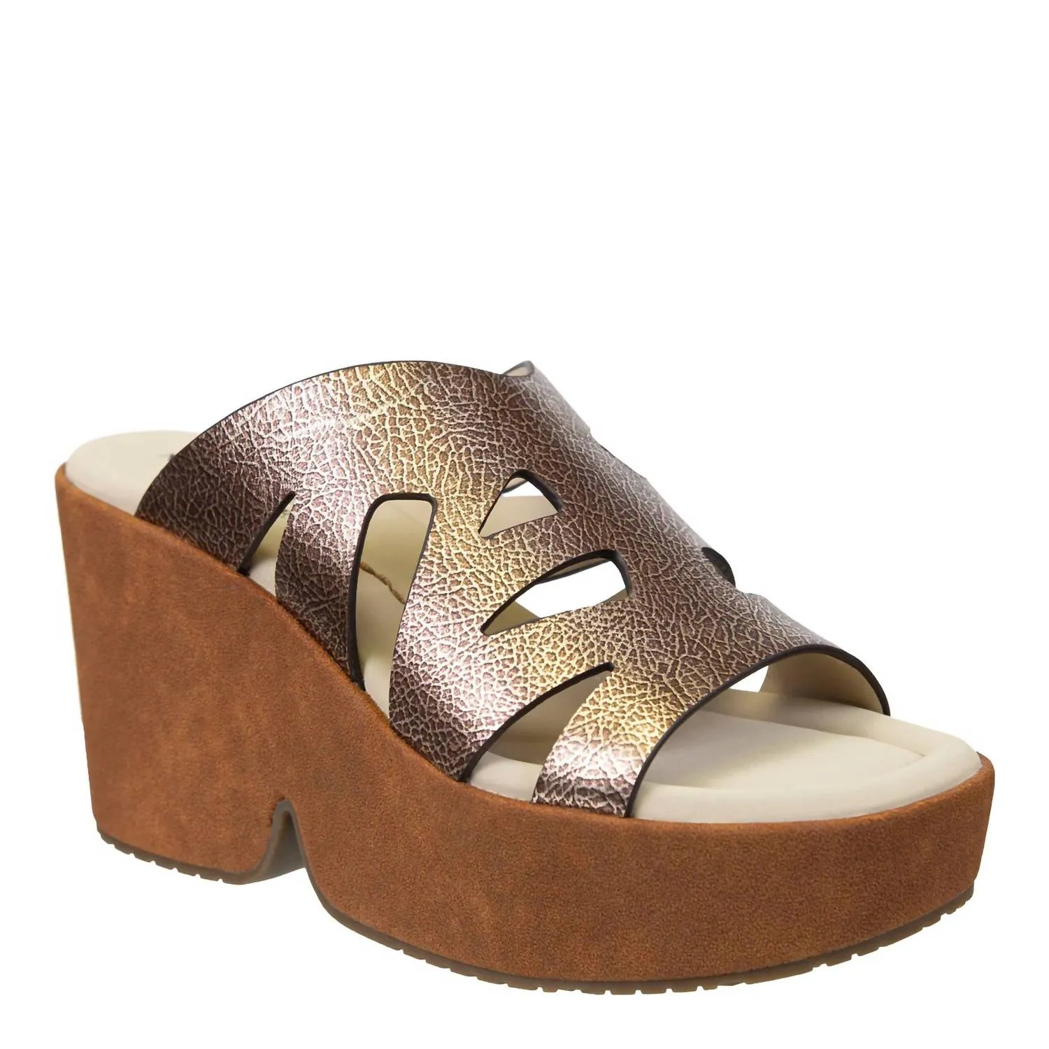 Women's Brio Platform Wedge Sandals In Gold