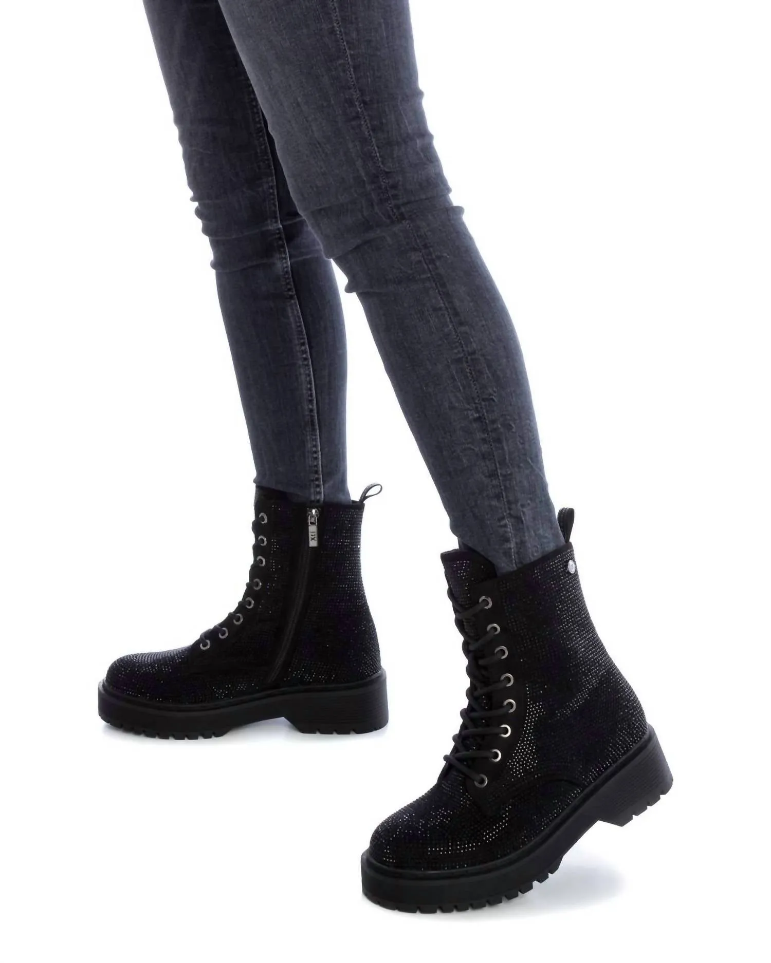 Women's Combat Booties In Black