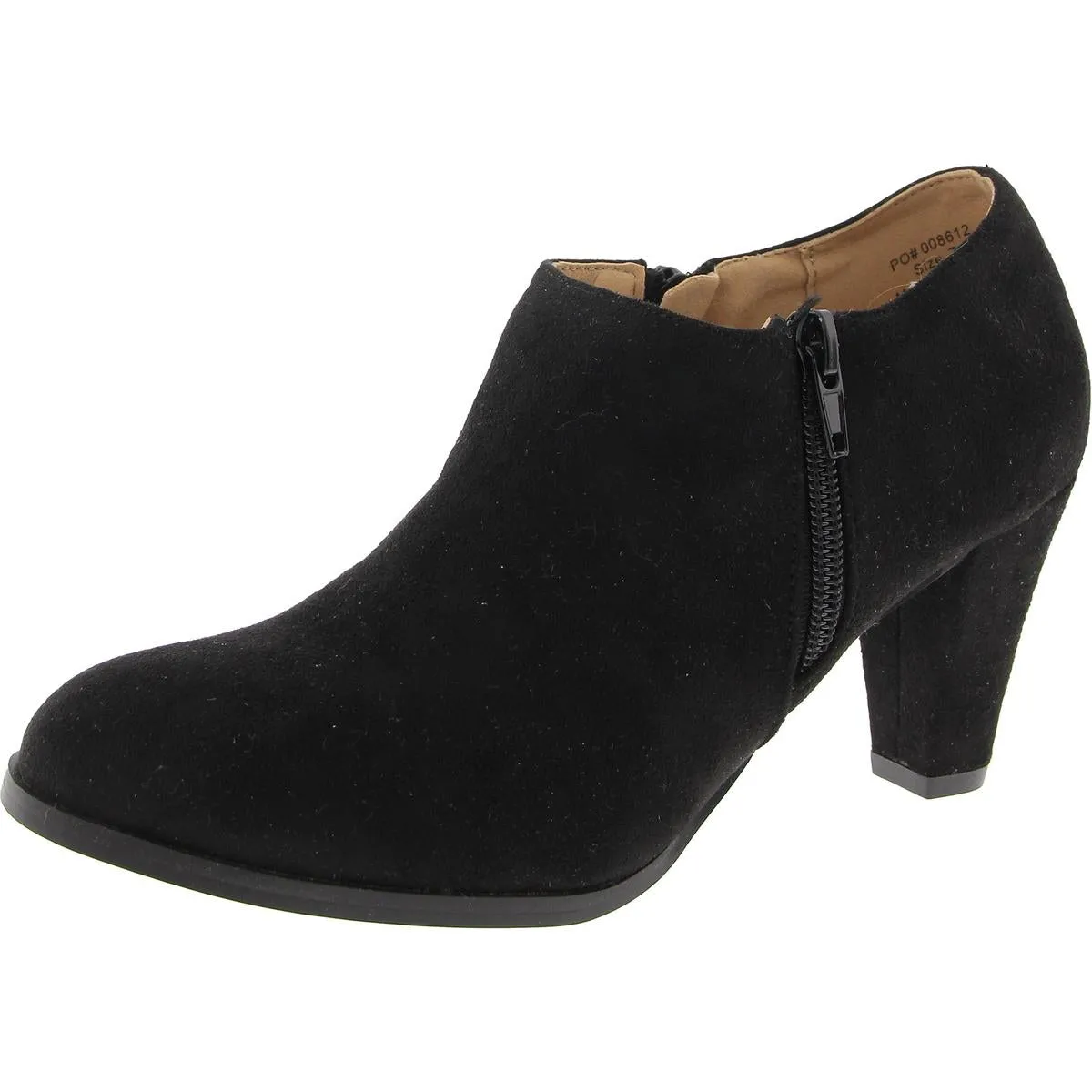Womens Double Zipper Manmade Booties