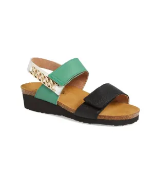 Women's Eliana Sandals In Black/jade/white