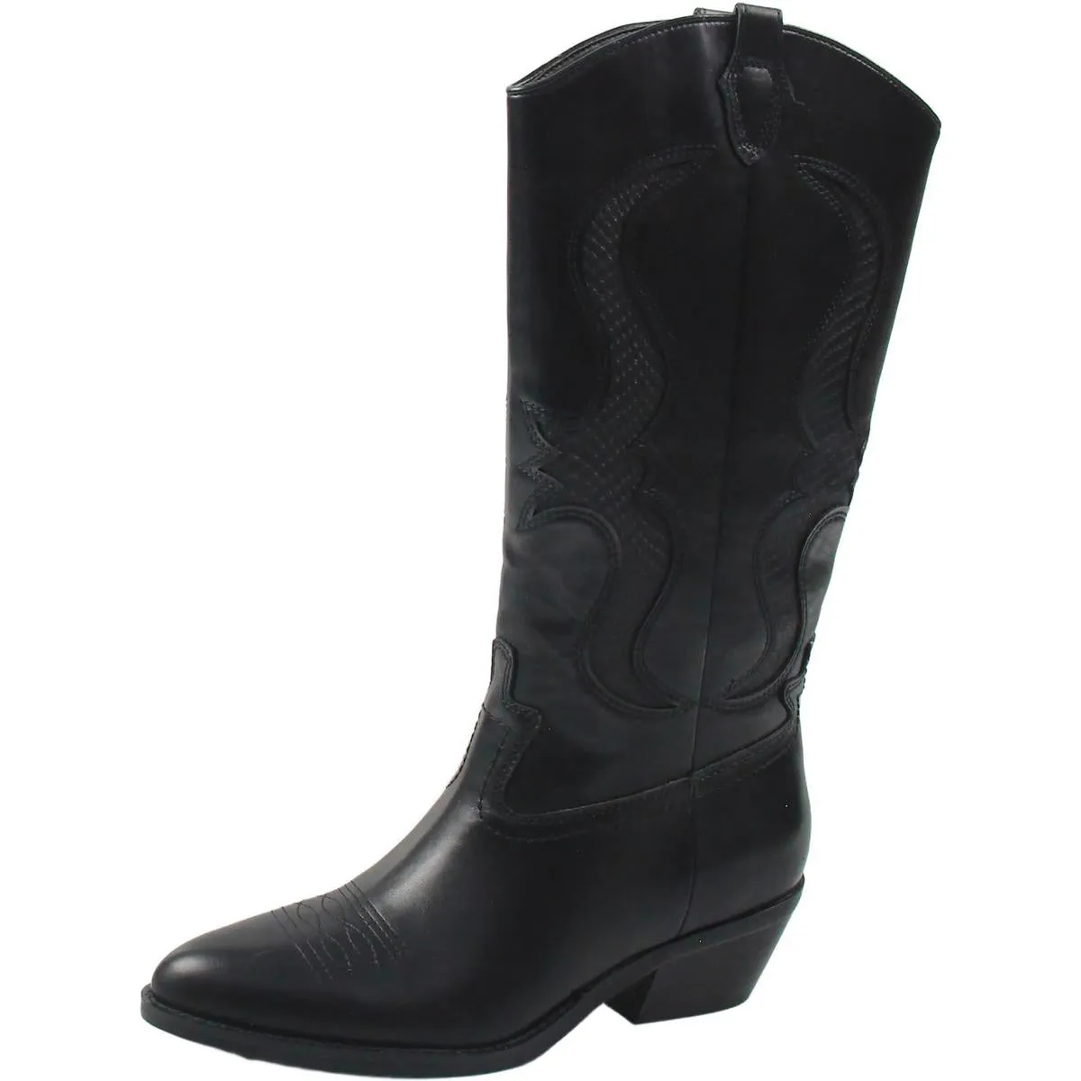 Womens Embroidered Faux Leather Cowboy, Western Boots