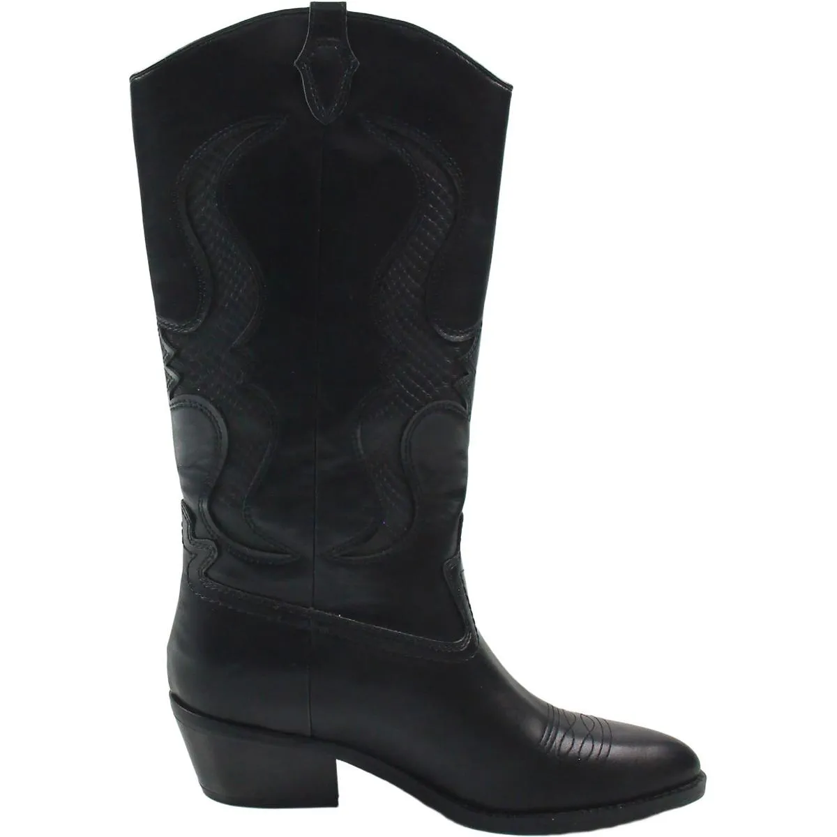 Womens Embroidered Faux Leather Cowboy, Western Boots