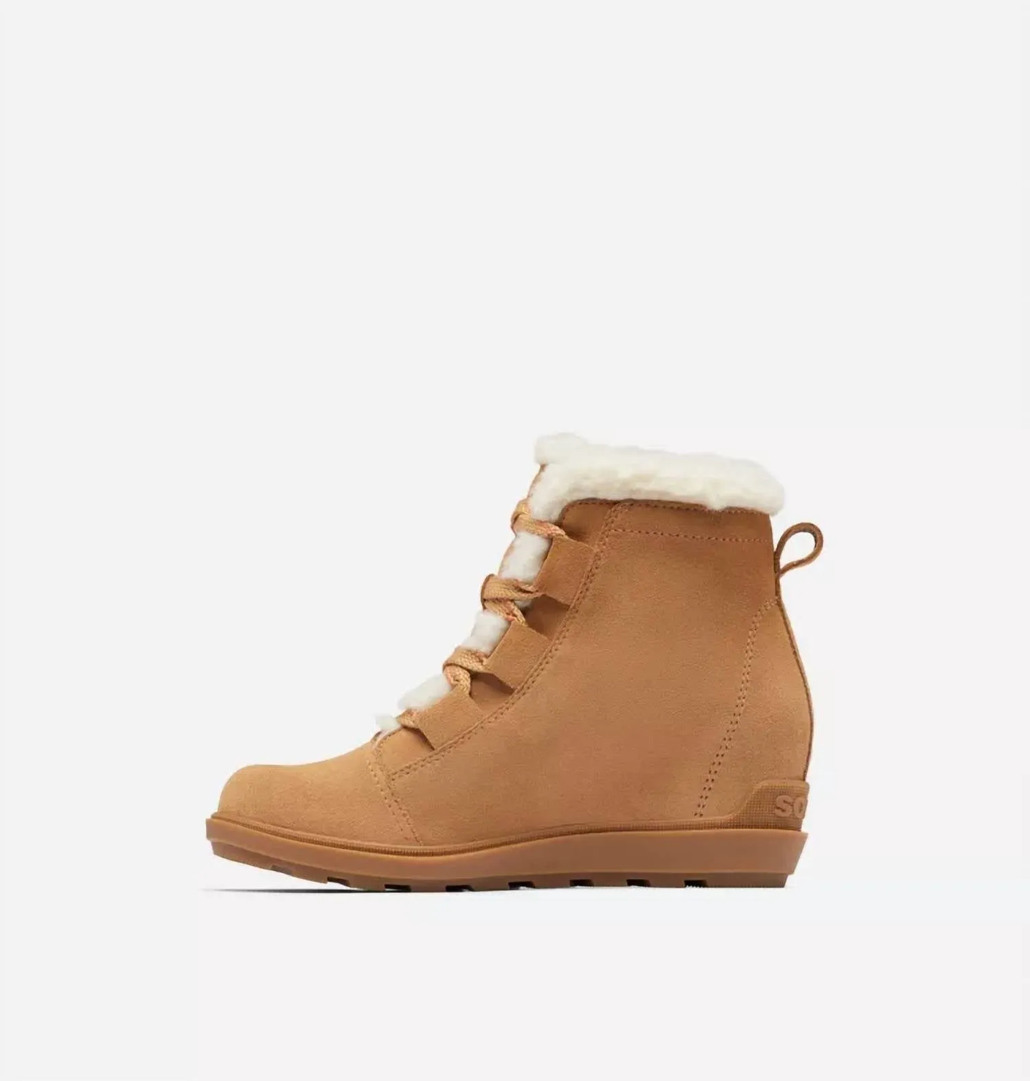 Women's Evie Cozy Lace Boots In Tawny Buff, Gum