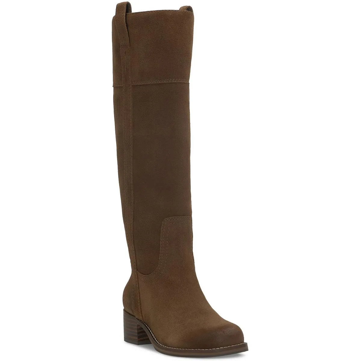Womens Extra Wide Calf Leather Knee-High Boots