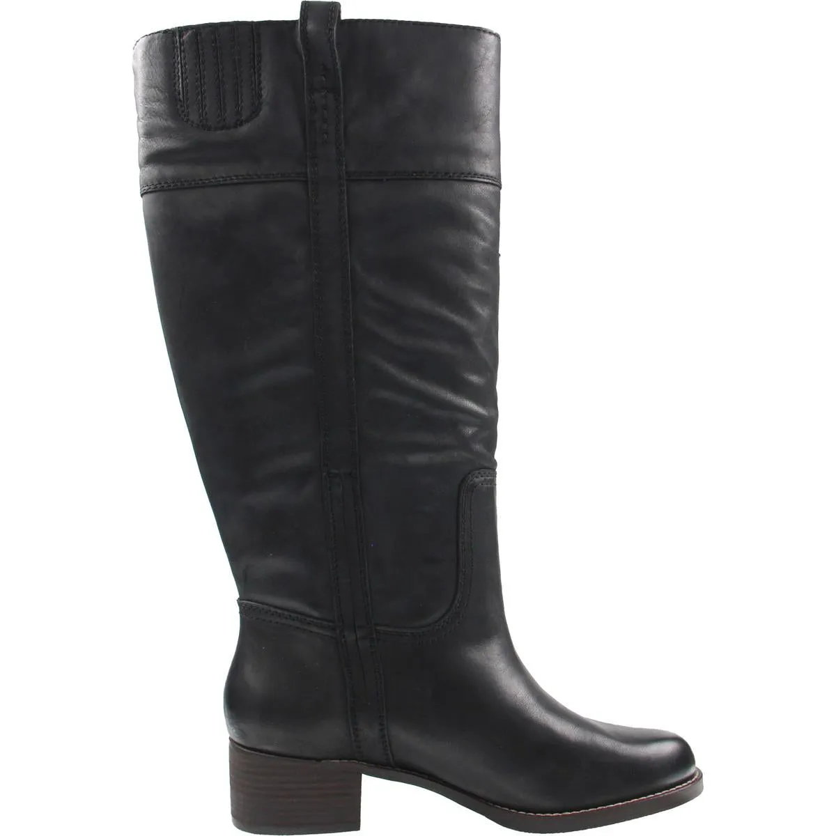 Womens Extra Wide Calf Leather Knee-High Boots