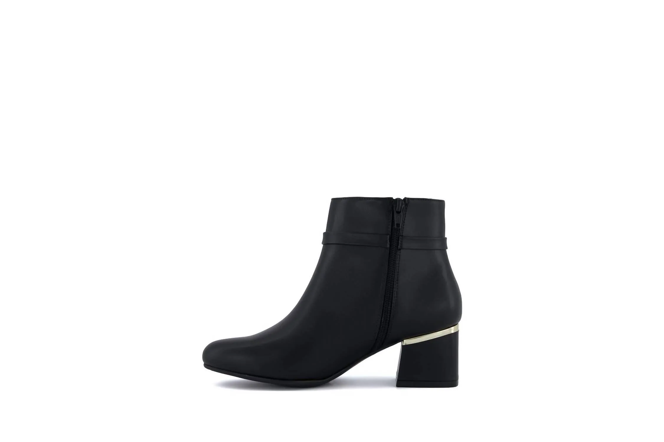 Women's Fashion Boots With Side Zipper In Black
