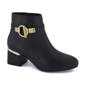 Women's Fashion Boots With Side Zipper In Black