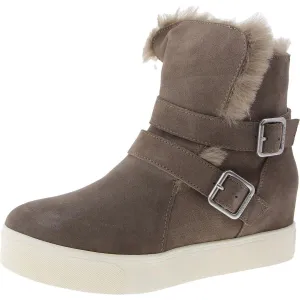 Womens Faux Fur Lined Shearling Boots