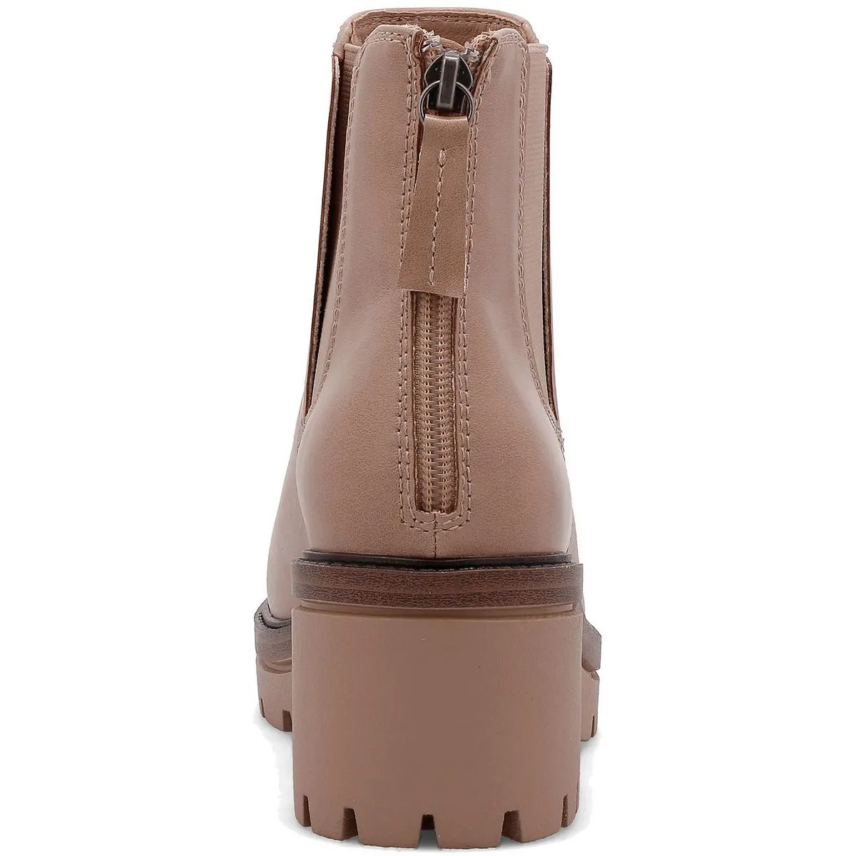 Womens Faux Leather Pull On Ankle Boots